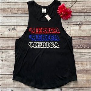 PINK Victoria’s Secret Black ‘Mercia’ Tank